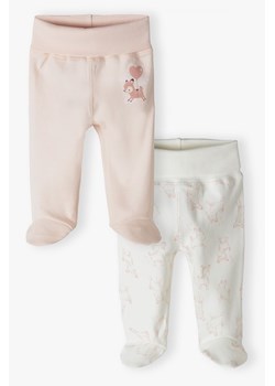 Zestaw dwóch dzianinowych półśpiochów dla niemowlaka ze sklepu 5.10.15 w kategorii Spodnie i półśpiochy - zdjęcie 170556387