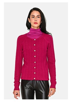 ASSUILI Kaszmirowy kardigan w kolorze różowym ze sklepu Limango Polska w kategorii Swetry damskie - zdjęcie 170558165