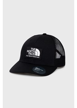 The North Face czapka kolor czarny z aplikacją NF0A5FX8JK31-JK31 ze sklepu PRM w kategorii Czapki z daszkiem damskie - zdjęcie 170560145