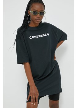 Converse sukienka bawełniana kolor czarny z nadrukiem 10023921.A01-001 ze sklepu PRM w kategorii T-shirty męskie - zdjęcie 170560147