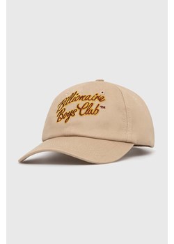 Billionaire Boys Club czapka z daszkiem bawełniana Script Logo Embroidered kolor beżowy z aplikacją B24144 ze sklepu PRM w kategorii Czapki z daszkiem męskie - zdjęcie 170560196