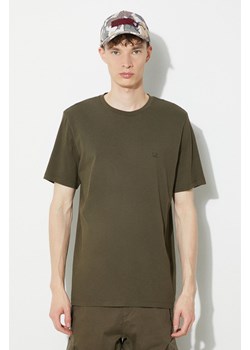 C.P. Company t-shirt bawełniany Jersey Goggle męski kolor zielony gładki 16CMTS044A005100W ze sklepu PRM w kategorii T-shirty męskie - zdjęcie 170560416