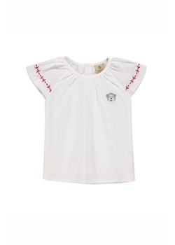 Bluzka dziewczęca krótki rękaw, kremowa, Bellybutton ze sklepu 5.10.15 w kategorii Koszulki niemowlęce - zdjęcie 170564185