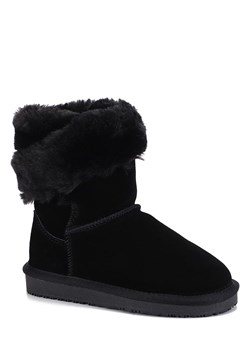 NICEBAY Skórzane botki zimowe &quot;Fiore&quot; w kolorze czarnym ze sklepu Limango Polska w kategorii Buty zimowe dziecięce - zdjęcie 170564446