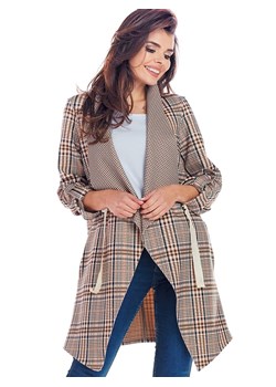 Awama Płaszcz przejściowy w kolorze karmelowo-czarnym ze sklepu Limango Polska w kategorii Kurtki damskie - zdjęcie 170564576