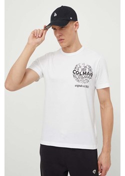 Colmar t-shirt bawełniany męski kolor biały z nadrukiem ze sklepu ANSWEAR.com w kategorii T-shirty męskie - zdjęcie 170567388