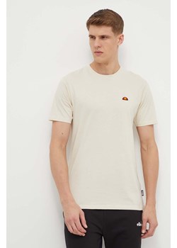 Ellesse t-shirt bawełniany Cassica T-Shirt męski kolor beżowy gładki SHR20276 ze sklepu ANSWEAR.com w kategorii T-shirty męskie - zdjęcie 170567435
