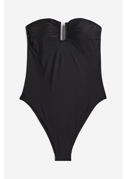 H & M - Kostium kąpielowy bandeau High-leg - Czarny ze sklepu H&M w kategorii Stroje kąpielowe - zdjęcie 170568749