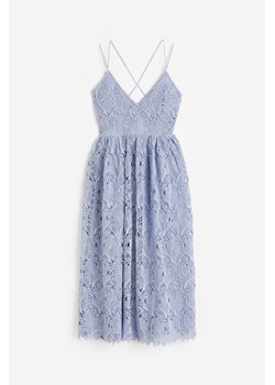 H & M - Koronkowa sukienka z dekoltem w serek - Niebieski ze sklepu H&M w kategorii Sukienki - zdjęcie 170568759