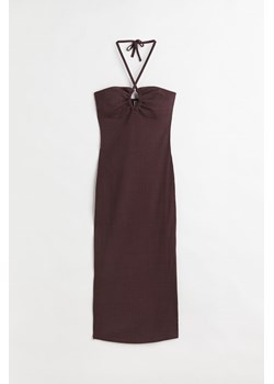 H & M - Sukienka w prążki z mocowaniem na karku - Brązowy ze sklepu H&M w kategorii Sukienki - zdjęcie 170568815