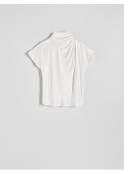 Reserved - Bluzka z wiskozy - złamana biel ze sklepu Reserved w kategorii Bluzki damskie - zdjęcie 170570188