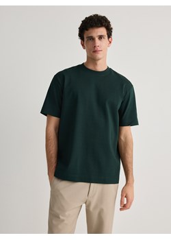 Reserved - T-shirt boxy - ciemnozielony ze sklepu Reserved w kategorii T-shirty męskie - zdjęcie 170570405