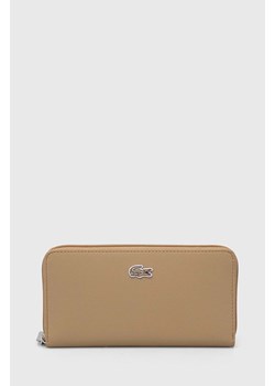 Lacoste portfel damski kolor beżowy ze sklepu ANSWEAR.com w kategorii Portfele damskie - zdjęcie 170571509