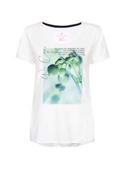 LIEBLINGSSTÜCK Koszulka &quot;Cia&quot; w kolorze biało-zielonym ze sklepu Limango Polska w kategorii Bluzki damskie - zdjęcie 170572029