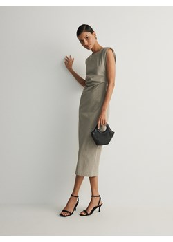 Reserved - Sukienka z drapowaniem - oliwkowy ze sklepu Reserved w kategorii Sukienki - zdjęcie 170573399