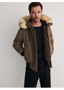 Reserved - Krótka kurtka z kapturem - brązowy ze sklepu Reserved w kategorii Kurtki męskie - zdjęcie 170573447