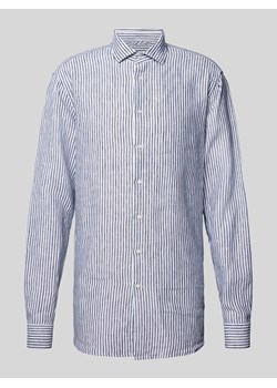 Koszula lniana o kroju regular fit z kołnierzykiem typu kent ze sklepu Peek&Cloppenburg  w kategorii Koszule męskie - zdjęcie 170573936