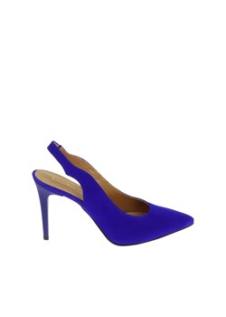 Niebieskie eleganckie sandały na szpilce ze sklepu Laura Messi w kategorii Czółenka - zdjęcie 170574696