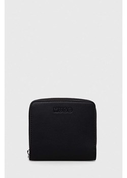 HUGO portfel damski kolor czarny ze sklepu ANSWEAR.com w kategorii Portfele damskie - zdjęcie 170578795