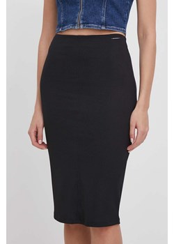Calvin Klein spódnica kolor czarny midi ołówkowa ze sklepu ANSWEAR.com w kategorii Spódnice - zdjęcie 170578816