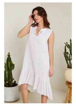 Le Monde du Lin Lniana sukienka w kolorze białym ze sklepu Limango Polska w kategorii Sukienki - zdjęcie 170583858