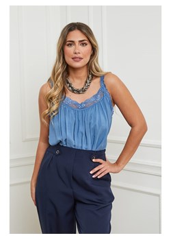 Plus Size Company Top w kolorze niebieskim ze sklepu Limango Polska w kategorii Bluzki damskie - zdjęcie 170585105