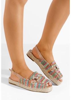Wielokolorowy sandały z kryształka Dafloa ze sklepu Zapatos w kategorii Espadryle damskie - zdjęcie 170589058