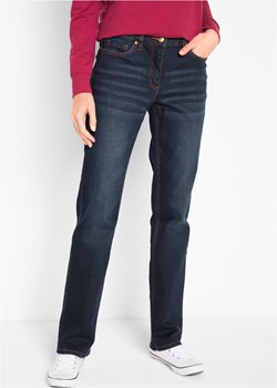 Dżinsy Straight, Mid Waist, z bawełny ze sklepu bonprix w kategorii Jeansy damskie - zdjęcie 170589877