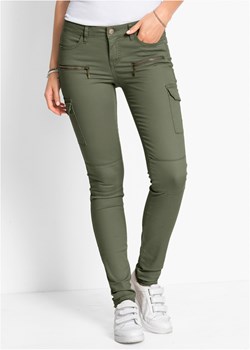 Spodnie bojówki Skinny ze sklepu bonprix w kategorii Spodnie damskie - zdjęcie 170589969