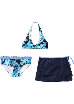 Bikini dziewczęce + spódniczka (3 części), z poliamidu z recyklingu ze sklepu bonprix w kategorii Stroje kąpielowe - zdjęcie 170590258