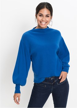 Sweter dzianinowy z balonowymi rękawami ze sklepu bonprix w kategorii Swetry damskie - zdjęcie 170590429