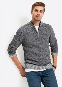 Sweter ze stójką z bawełny ze sklepu bonprix w kategorii Swetry męskie - zdjęcie 170590506