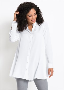 Bluzka z plisą guzikową z perełkami ze sklepu bonprix w kategorii Koszule damskie - zdjęcie 170590568