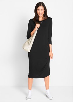 Sukienka shirtowa z rękawami 3/4, ze zrównoważonej wiskozy ze sklepu bonprix w kategorii Sukienki - zdjęcie 170590876