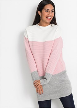 Długi sweter w paski ze sklepu bonprix w kategorii Swetry damskie - zdjęcie 170591629