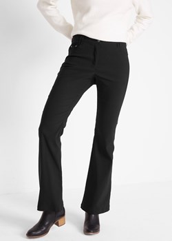 Spodnie z bengaliny ze stretchem i regulowanym paskiem w talii, FLARED ze sklepu bonprix w kategorii Spodnie damskie - zdjęcie 170591648