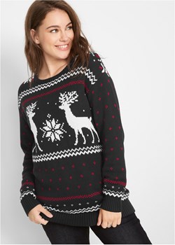 Sweter z zimowym motywem ze sklepu bonprix w kategorii Swetry damskie - zdjęcie 170591849