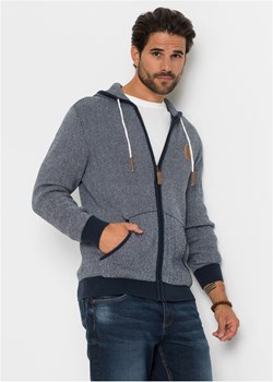 Sweter rozpinany z kontrastowymi elementami ze sklepu bonprix w kategorii Swetry męskie - zdjęcie 170591947