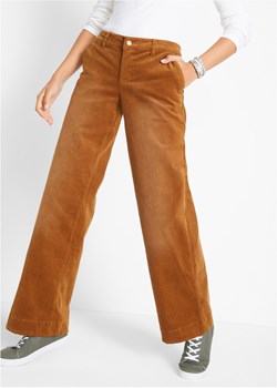 Spodnie sztruksowe ze stretchem WIDE ze sklepu bonprix w kategorii Spodnie damskie - zdjęcie 170592008