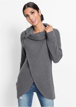 Sweter dzianinowy z guzikami ze sklepu bonprix w kategorii Swetry damskie - zdjęcie 170592367