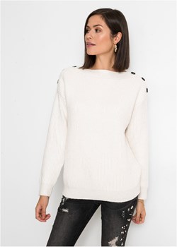 Sweter oversize z guzikami ze sklepu bonprix w kategorii Swetry damskie - zdjęcie 170592399