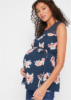 Bluzka ciążowa z koronką z wiskozy ze sklepu bonprix w kategorii Bluzki ciążowe - zdjęcie 170592896