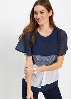 Bluzka z koronką ze sklepu bonprix w kategorii Bluzki damskie - zdjęcie 170592975