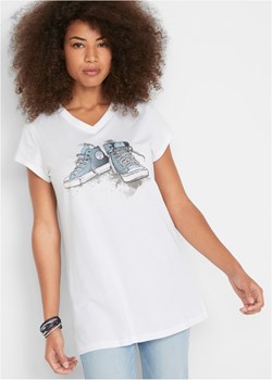 Długi shirt z nadrukiem ze sklepu bonprix w kategorii Bluzki damskie - zdjęcie 170593157