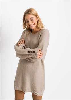 Długi sweter z guzikami ze sklepu bonprix w kategorii Swetry damskie - zdjęcie 170593935