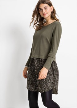 Sweter z wstawką w optyce spódnicy ze sklepu bonprix w kategorii Sukienki - zdjęcie 170593985