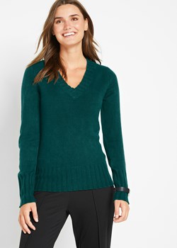 Sweter z dekoltem w serek ze sklepu bonprix w kategorii Swetry damskie - zdjęcie 170594228