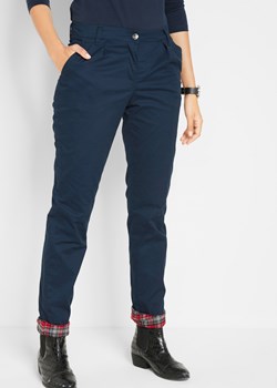 Spodnie chino ocieplane ze sklepu bonprix w kategorii Spodnie damskie - zdjęcie 170594397