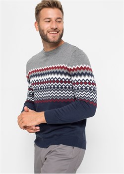 Sweter w norweski wzór ze sklepu bonprix w kategorii Swetry męskie - zdjęcie 170594407