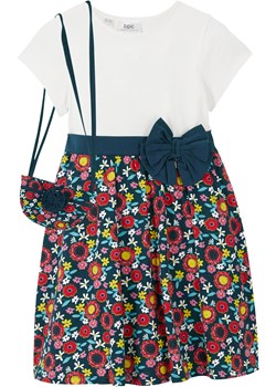 Sukienka shirtowa dziewczęca + torebka (2 części), bawełna organiczna ze sklepu bonprix w kategorii Sukienki dziewczęce - zdjęcie 170594947